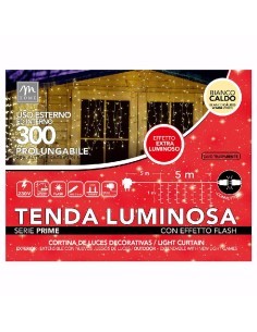 TENDA 300 LED COLORE BIANCO CALDO CON FLASH PROLUNGABILE DA ESTERNO...