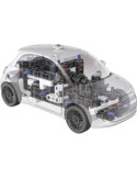 Clementoni - Scienza e Gioco Build - Modellino Fiat 500 Elettrica, Set Laboratorio di Meccanica per Bambini, Made in Italy