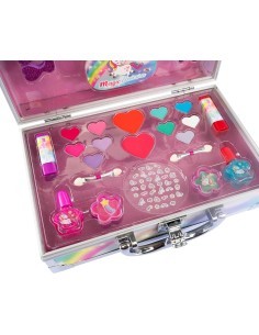 Magic Unicorn Case Make Up, Valigetta Porta Trucchi Unicorno, Set di Trucco Bambini, Specchio Incluso, Nice Group