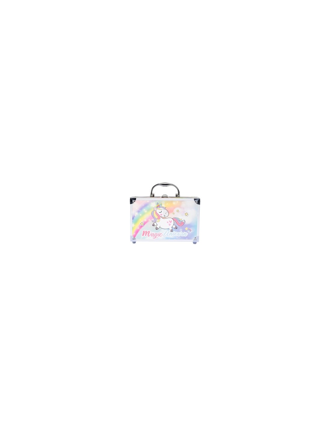 Magic Unicorn Case Make Up, Valigetta Porta Trucchi Unicorno, Set di Trucco Bambini, Specchio Incluso, Nice Group