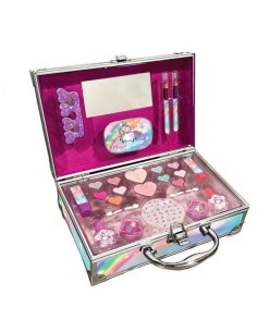 Magic Unicorn Case Make Up, Valigetta Porta Trucchi Unicorno, Set di Trucco Bambini, Specchio Incluso, Nice Group