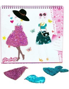 Girabrilla Fashion Sketch Book Ragazza, Quaderno Disegni Moda per Bambine, Nice Group