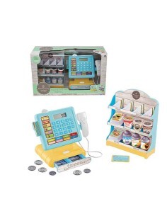 Registratore di Cassa Maisonelle Ristobar, con Soldi Finti e Alimenti, Funzione Calcolatrice, Suoni, Banco Gastronomia