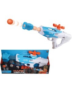 Pistola Giocattolo Sparapalline - Include 12 Palline in Foam e 3 Bersagli, Lunghezza 36 cm