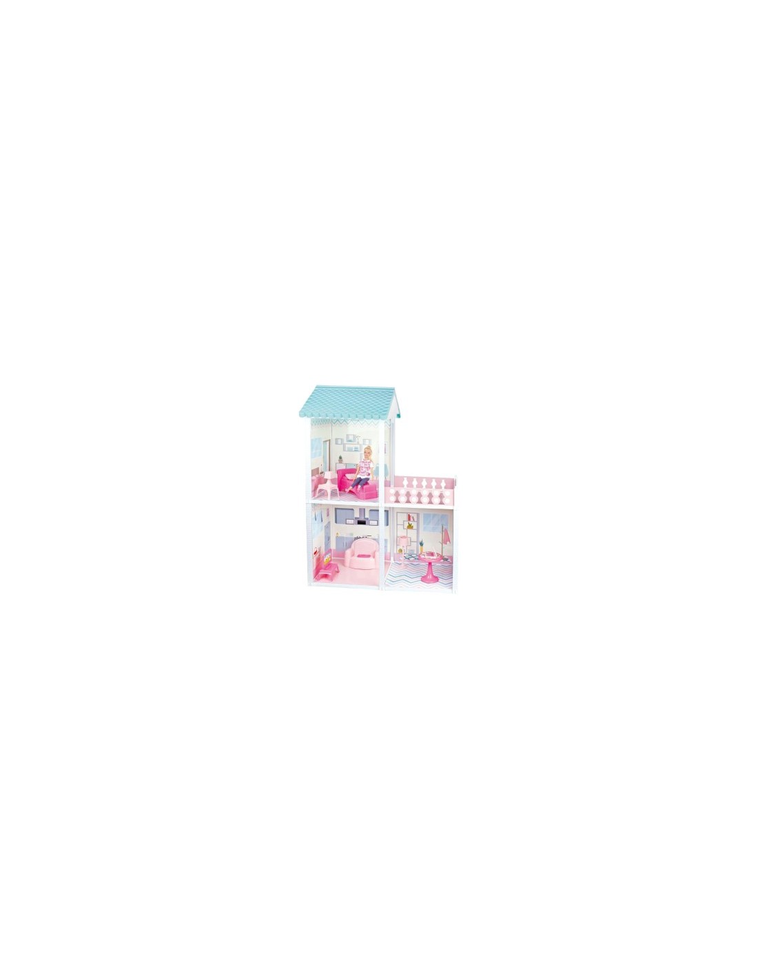 City Life Villetta 61x40x78 cm, Playset con 3 Stanze, Fashion Doll 29 cm e Accessori, Giocattolo per Bambine