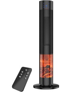 Stufa in ceramica con potenza 2000W altezza 78CM effetto fiamma PTC2011