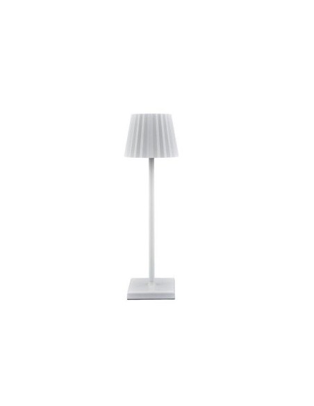 LAMPADA TAVOLO LED TOUCH PLISSE BIANCA