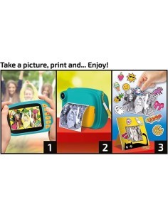 Lisciani Giochi - Print Cam Hi-Tech, Fotocamera Istantanea 3 in 1, Stampa Foto Immediata, Funzione Video e Selfie