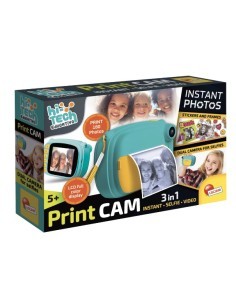 Lisciani Giochi - Print Cam Hi-Tech, Fotocamera Istantanea 3 in 1, Stampa Foto Immediata, Funzione Video e Selfie