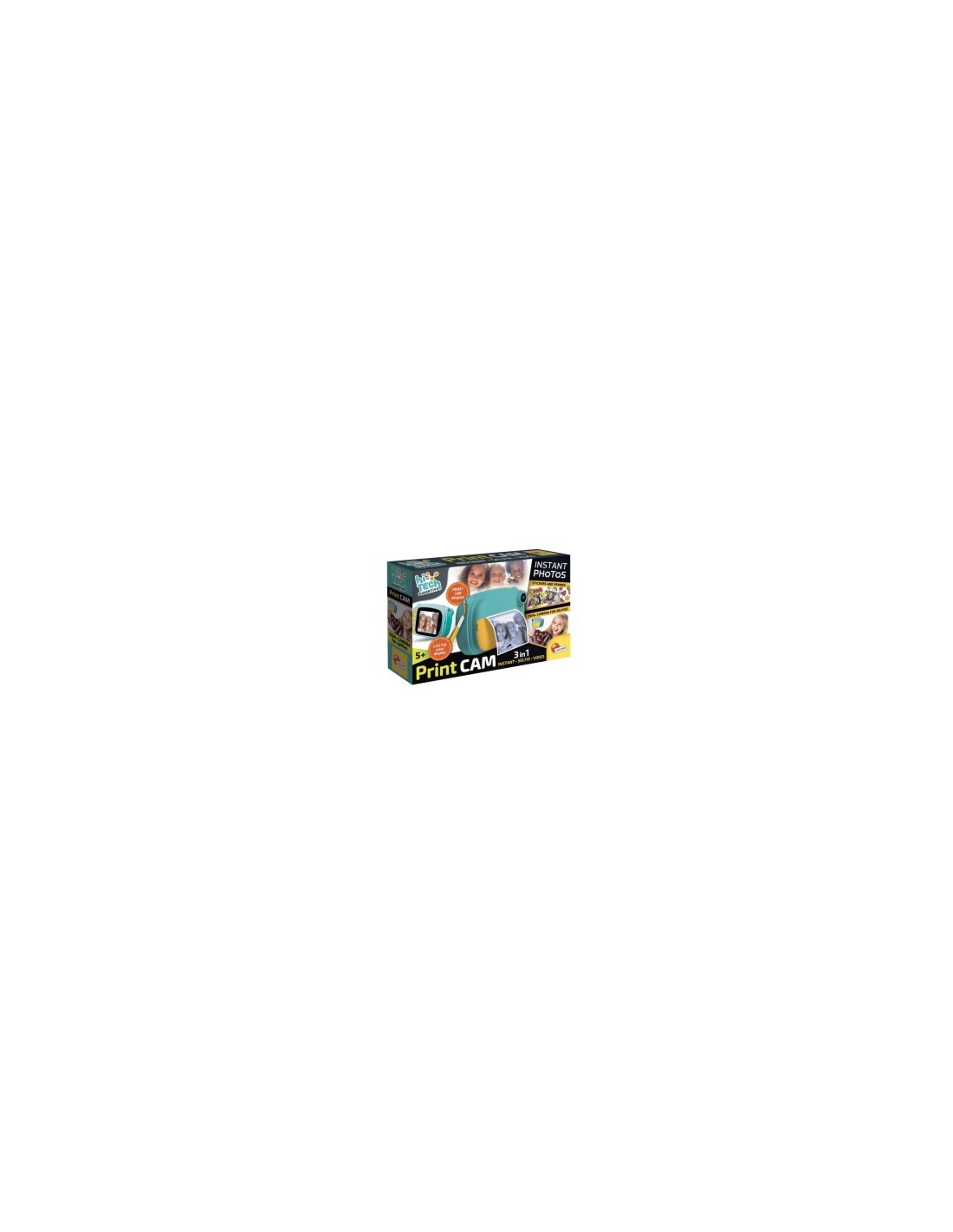 Lisciani Giochi - Print Cam Hi-Tech, Fotocamera Istantanea 3 in 1, Stampa Foto Immediata, Funzione Video e Selfie