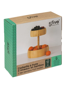 CESTINO 189706 PORTAFRUTTA 2 PIANI BAMBOO