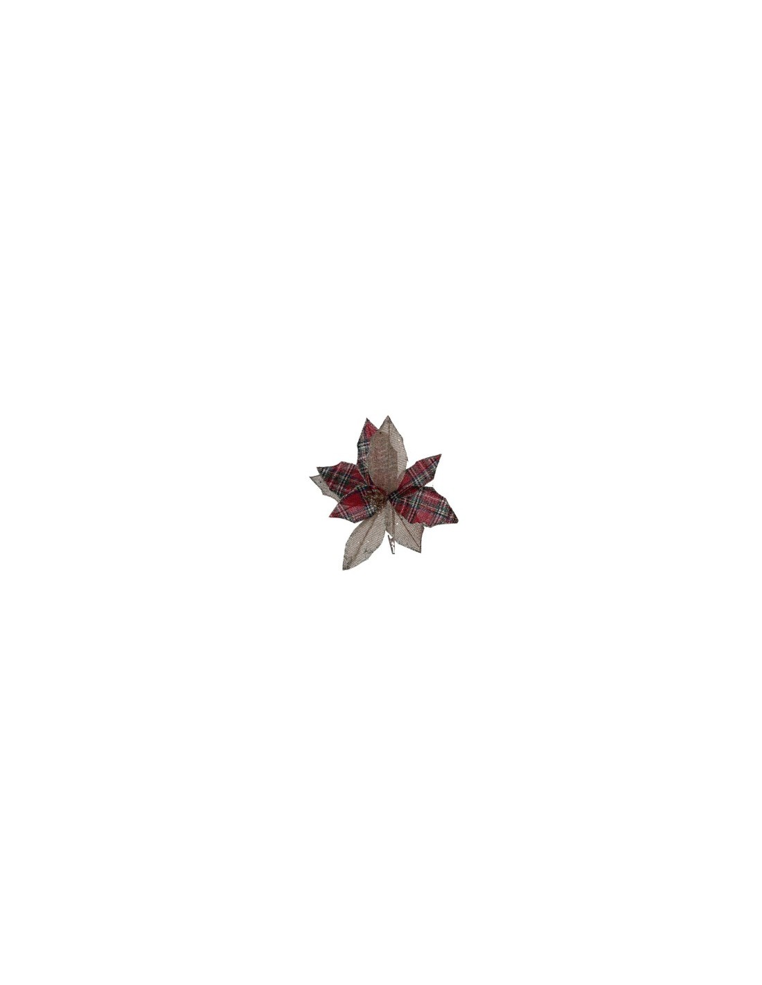 FIORE PLASTICA SCOZZESE 26CM ROSSO ORO