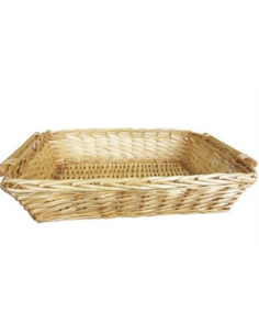 CESTO 01806 RETTANGOLARE MIELE 56X43X13CM VIMINI