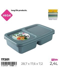 CONTENITORE 17201 2,4LT 2 SCOMPARTI FOOD GO