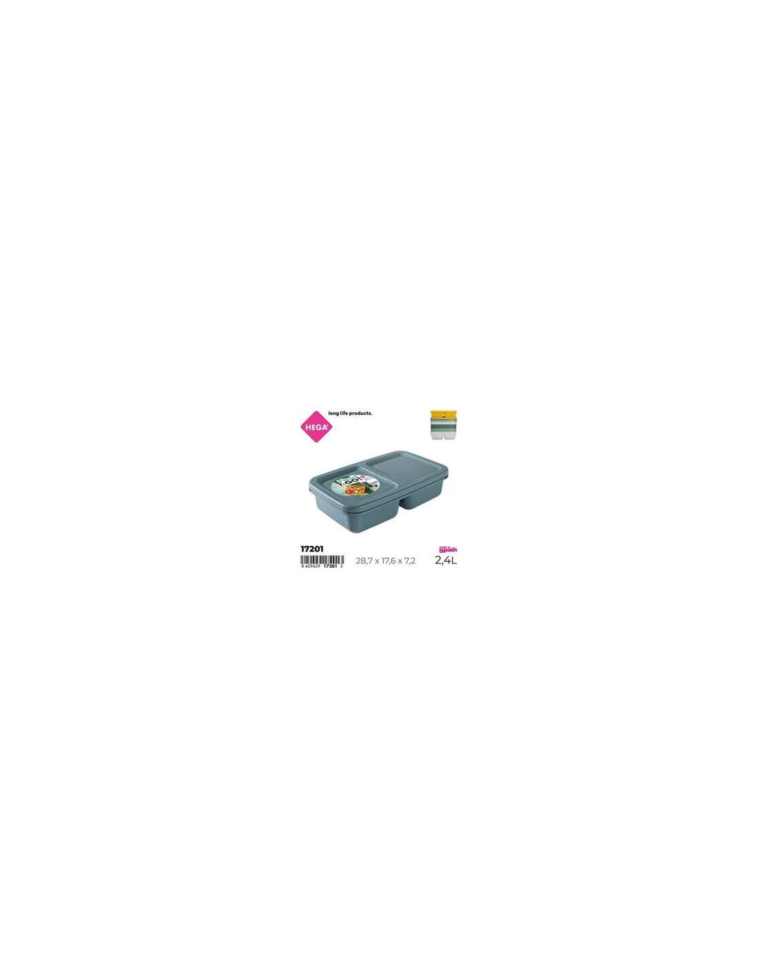 CONTENITORE 17201 2,4LT 2 SCOMPARTI FOOD GO