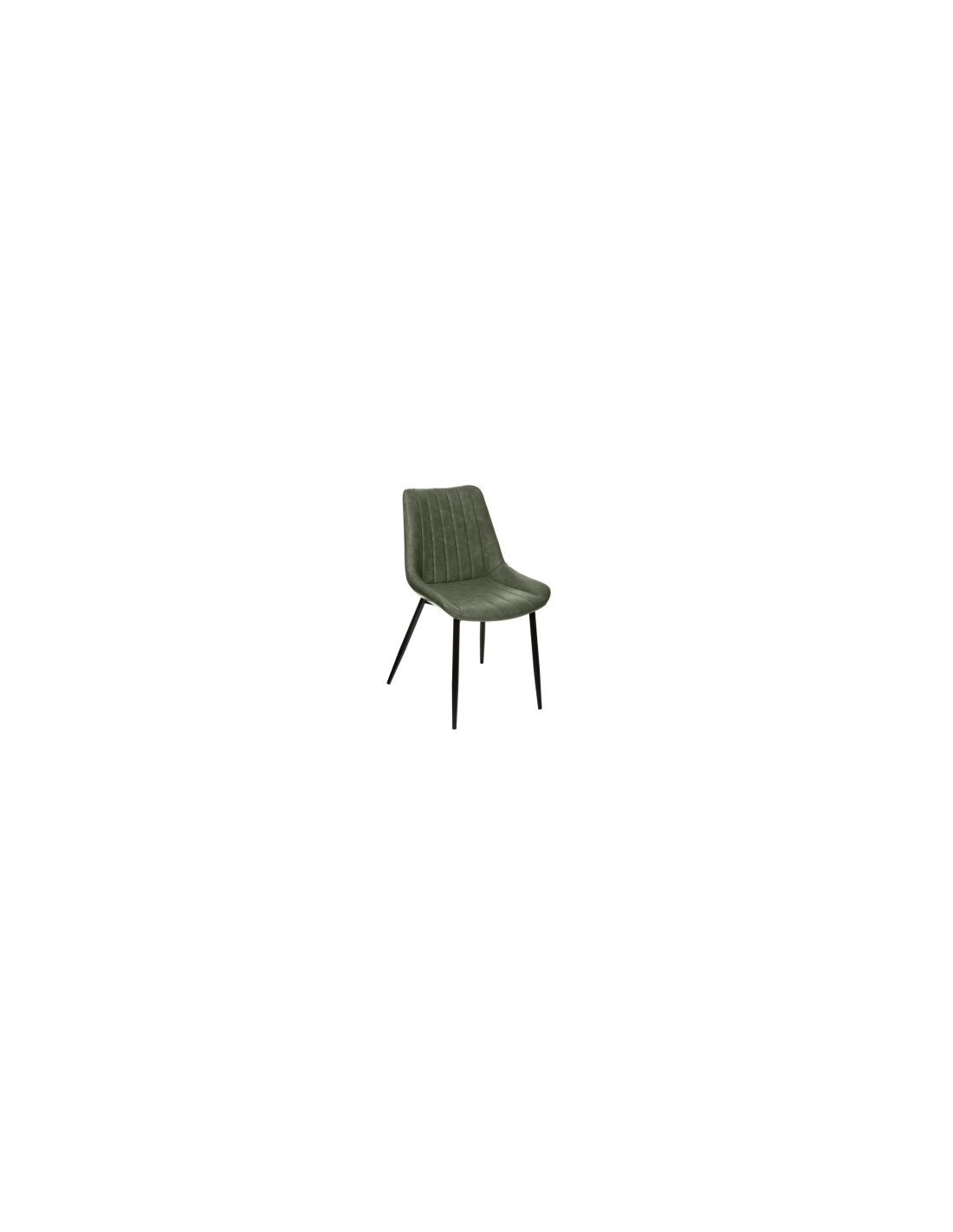 SEDIA OLWEN 179033C VERDE KAKI EFFETTO PELLE su TreG Ingrosso
