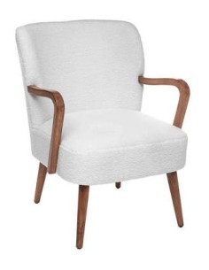POLTRONA 179150B BOUCLETTE BIANCO 62X71X79CM