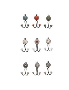 APPENDINO 89825 2 GANCI CERAMICA 4X12CM ASSORTITO