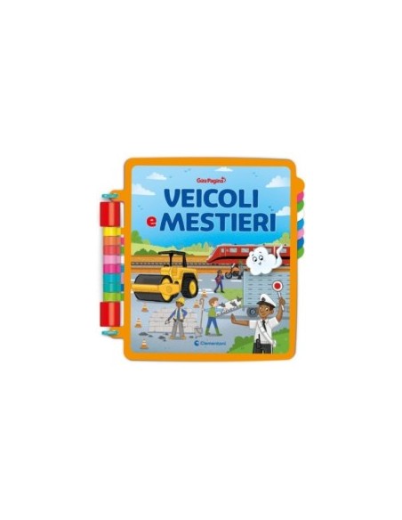 SAPIENTINO  CLEMENTONI LIBRO VEICOLI E MESTIERI COMPATIBILE CON GIRAPAGINA GIOCO EDUCATIVO PER BAMBINI