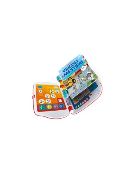 SAPIENTINO  CLEMENTONI LIBRO VEICOLI E MESTIERI COMPATIBILE CON GIRAPAGINA GIOCO EDUCATIVO PER BAMBINI