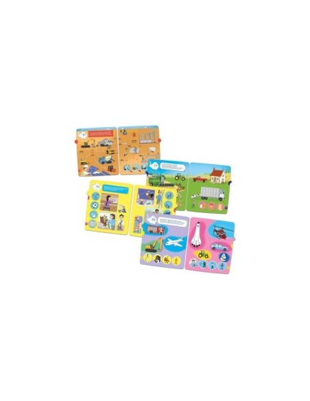 SAPIENTINO  CLEMENTONI LIBRO VEICOLI E MESTIERI COMPATIBILE CON GIRAPAGINA GIOCO EDUCATIVO PER BAMBINI