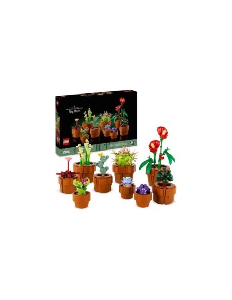 LEGO Icons Piantine, Set Collezione Botanica, Fiori Artificiali, Vaso Terracotta, Decorazione Casa, Idee Regalo