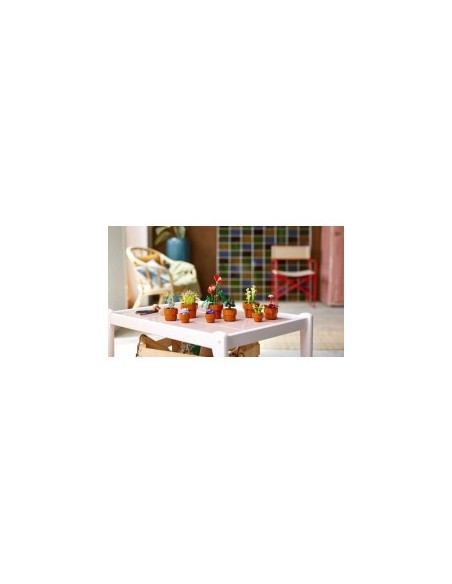 LEGO Icons Piantine, Set Collezione Botanica, Fiori Artificiali, Vaso Terracotta, Decorazione Casa, Idee Regalo