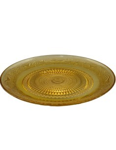 PIATTO 1340026 VETRO 30CM AMBRA