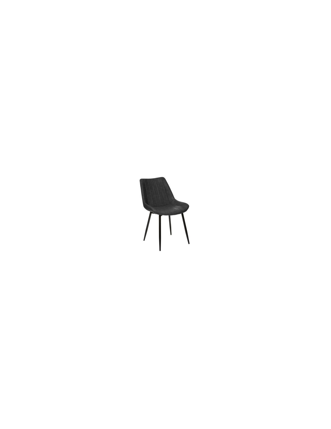 SEDIA OLWEN 179033B GRIGIO ARDESIA EFFETTO PELLE