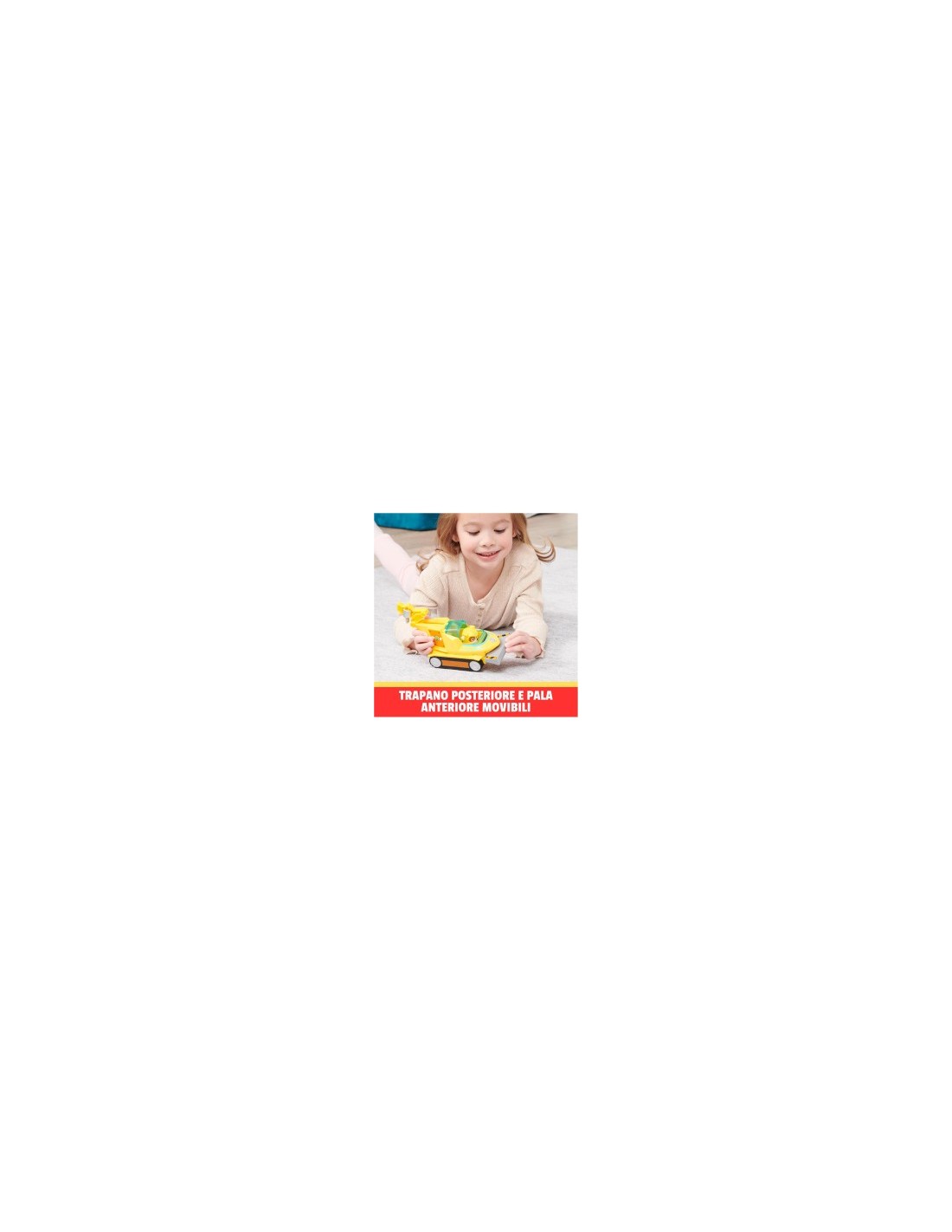 Paw Patrol, veicolo trasformabile Aqua Pups di Rubble, personaggio Rubble incluso, giochi per bambini 3 anni, avventure marine