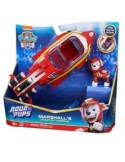 Paw Patrol, Veicolo Trasformabile Aqua Pups di Marshall con Personaggio incluso, Giochi per Bambini e Bambine, 3+ Anni