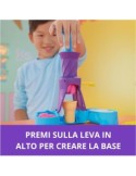 Kinetic Sand Gelateria Colorata, Sabbia Cinetica Blu, Rosa e Bianca, 396g, Coni Gelato e Strumenti per Decorare, 3+ Anni