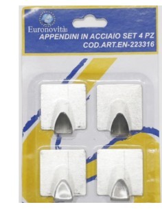 SET 4 APPENDINI 223316 ACCIAIO