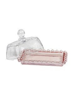 BURRIERA 137160 ROSA 14X9X8CM VETRO