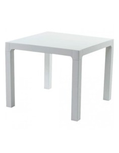TAVOLO ARES IN PLASTICA 70X70X74 CM BIANCO ARETA su TreG Ingrosso