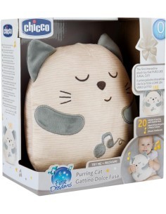 Chicco Pupazzo Gattino Dolce Fusa - Peluche Interattivo con Vibrazione e Musica