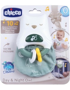 Chicco Gufo Day&Night Trillino Elettronico per Neonati con Luci, Musica e Suoni
