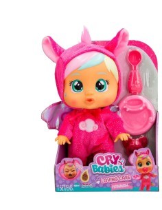 Cry Babies Loving Care Fantasy, Bambola Interattiva con Pigiama Intercambiabili, Giocattolo per Bambini dai 18 Mesi in Su