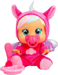 Cry Babies Loving Care Fantasy, Bambola Interattiva con Pigiama Intercambiabili, Giocattolo per Bambini dai 18 Mesi in Su