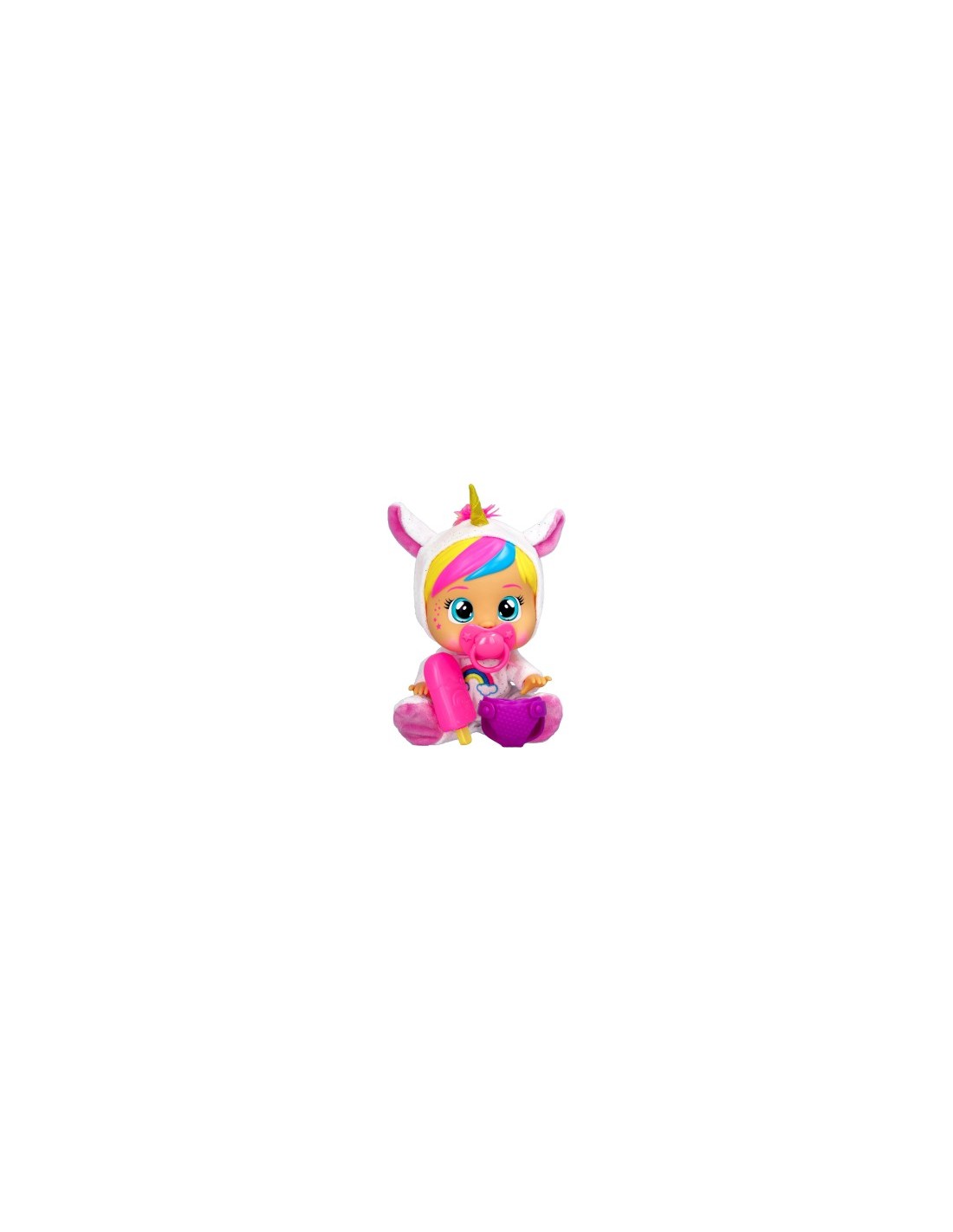 Cry Babies Loving Care Fantasy, Bambola Interattiva con Pigiama Intercambiabili, Giocattolo per Bambini dai 18 Mesi in Su