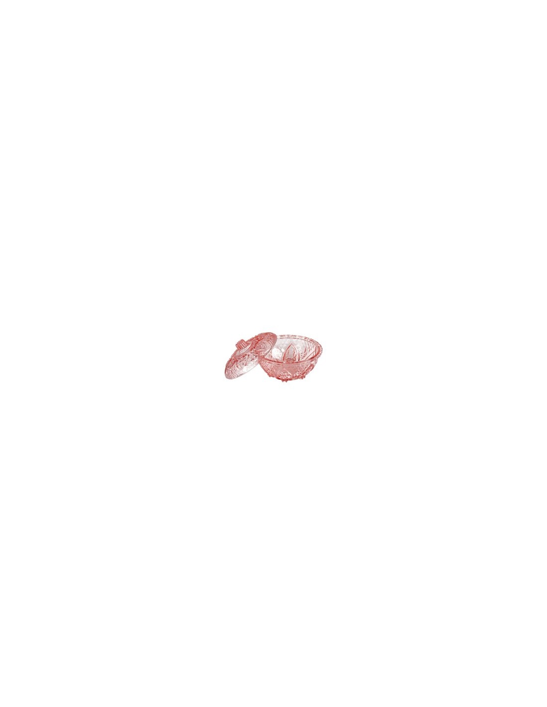 CONTENITORE 137455 VETRO ROSA 17X10CM