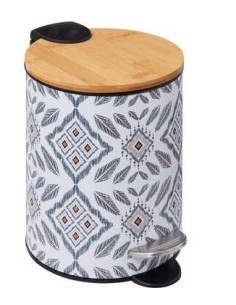 PATTUMIERA PEDALE 174913A HAPACHE 3LT METALLO/BAMBOO