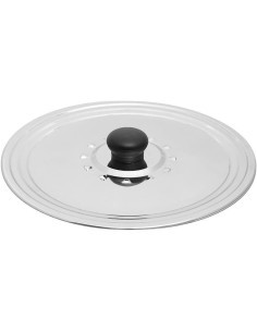 5five, Coperchio Inox D22/24/26, Acciaio Inox 18/8, Coperchio Universale, Utensile da Cucina