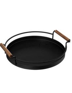 VASSOIO 189867 ROTONDO 36CM METALLO NERO