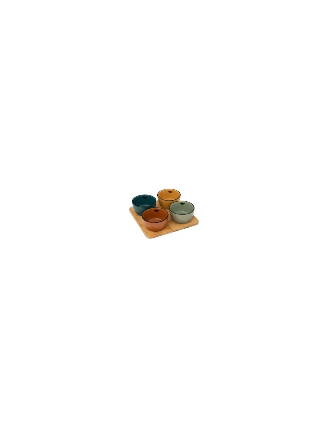 SET APERITIVO 196384 4 CIOTOLE CON SUPPORTO BAMBOO