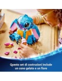 LEGO Disney Stitch 43249, Personaggio da Costruire, Parti Mobili, Camicia, Cono Gelato, Gioco per Bambini, Idea Regalo