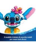 LEGO Disney Stitch 43249, Personaggio da Costruire, Parti Mobili, Camicia, Cono Gelato, Gioco per Bambini, Idea Regalo