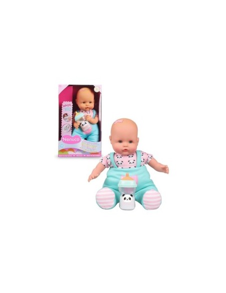 Nenuco Biberon Magico, Bambola Morbida, Biberon con Latte Magico, per Bambini 10+ Mesi, Famosa
