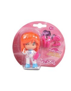Figura Pinypon Professioni, Doppia Espressione Facciale, Accessori Inclusi, Modelli Assortiti, Famosa