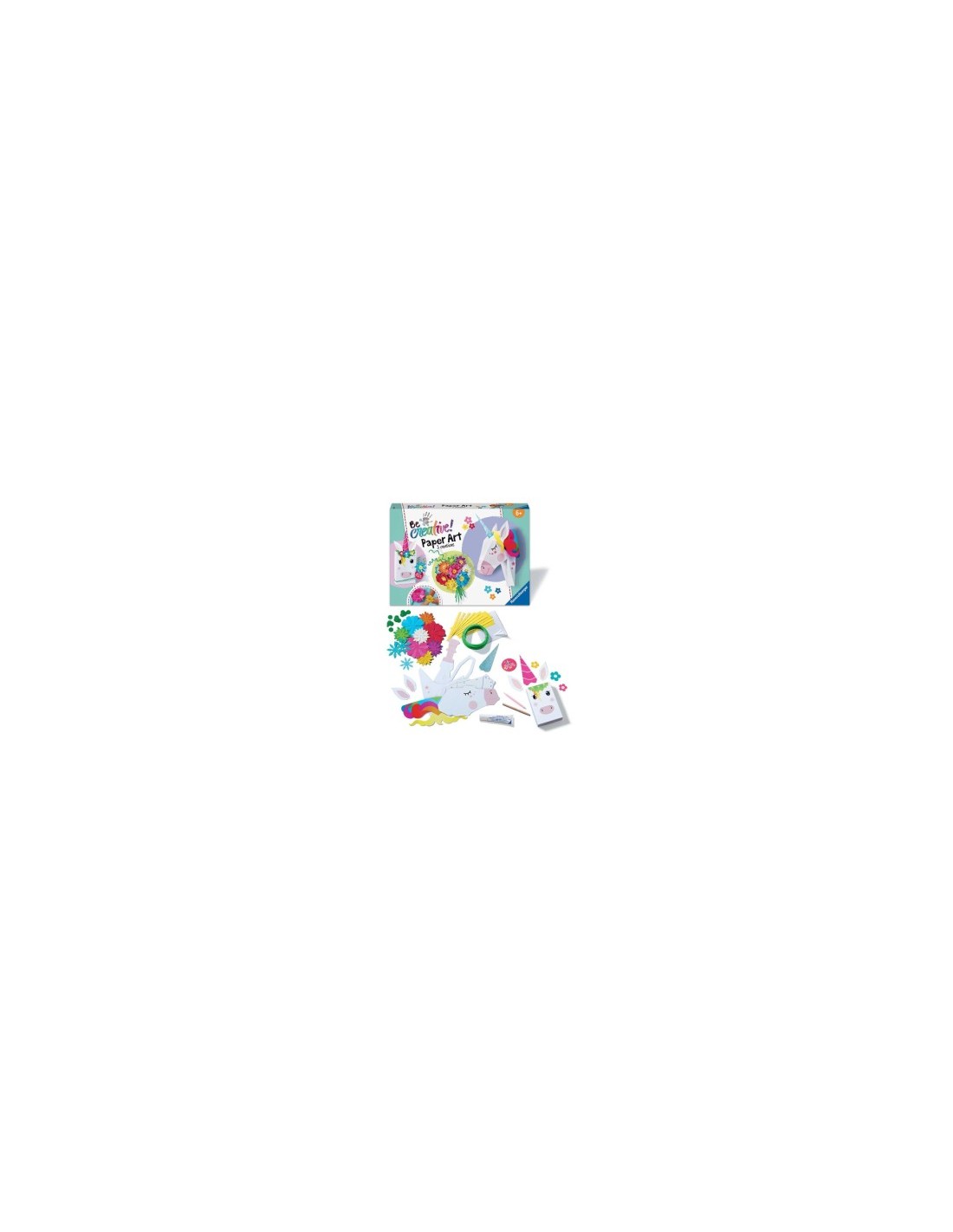 BE CREATIVE 23541 PAPER ART FIORI E UNICORNI